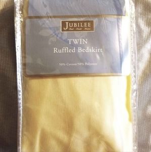 Yellow Jubilee Twin Size Ruffled Bedskirt